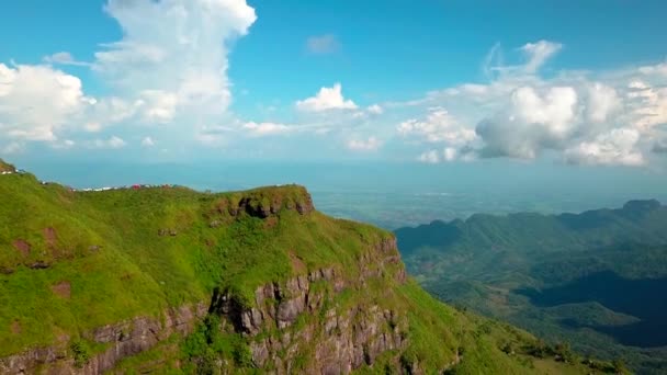 Landschap Natuur Thailand Luchtfoto Landschap Van Vliegende Drone Berg Phu — Stockvideo