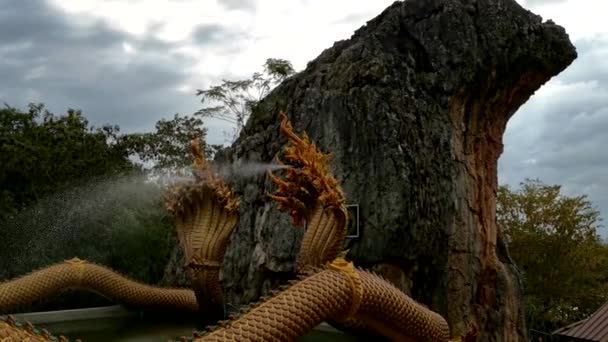 Phu Taphao Thong Chrám Náboženská Turistická Atrakce Další Bohatství Nong — Stock video