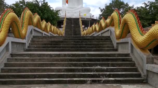 Letecký Pohled Krajina Wat Khao Chong Čad Podél Phu Phan — Stock video