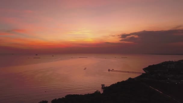 Paisagem Vista Aérea Pôr Sol Bang Recreation Center Uma Estância — Vídeo de Stock