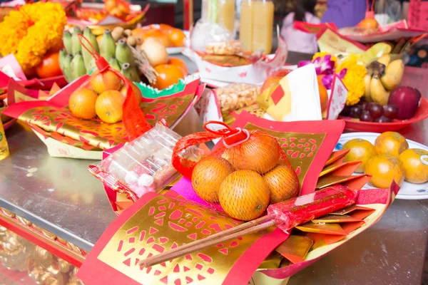 Pattern of Joss Paper and Orange, Chinese or Lunar new year for — стоковое фото