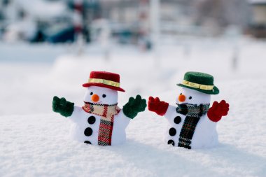 Kardan adam ve arkadaşı Hoşgeldiniz Noel sezonu.