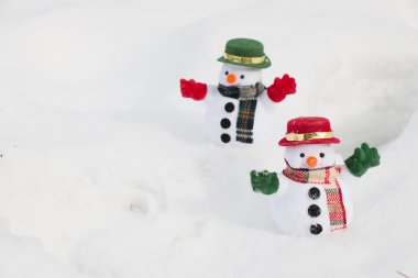 Kardan adam ve arkadaşı Hoşgeldiniz Noel sezonu.