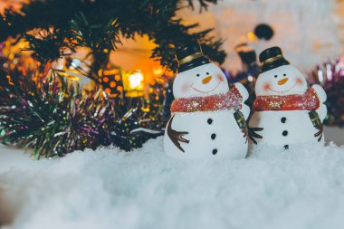 kardan adam ve Noel Baba Noel öğe kar