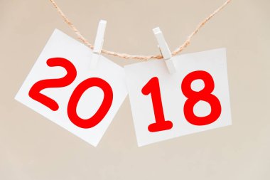 Arka plan üzerinde yazıt 2018