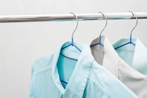 Shirts on hangers