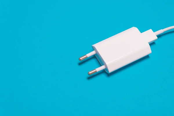 White charger with cable — Stock Photo, Image