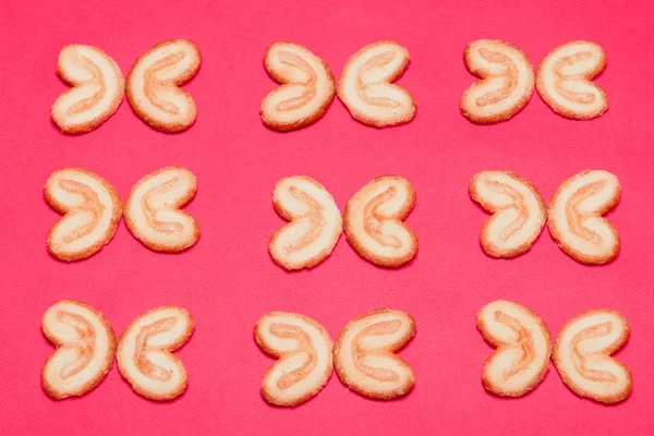 Cookie v podobě srdce, seřadily — Stock fotografie