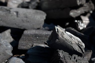 Kömürlerin ağaca yakın çekim