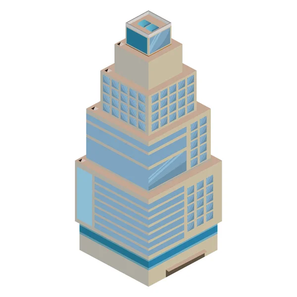 Set Iconos Isométricos Vectoriales Elementos Infográficos Que Representan Edificio Apartamentos — Vector de stock