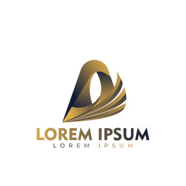 Yaratıcı A harfi logo simge tasarım. Soyut renkli logo. Bir alfabe harf logo vektör şablonu