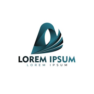 Yaratıcı A harfi logo simge tasarım. Soyut renkli logo. Bir alfabe harf logo vektör şablonu