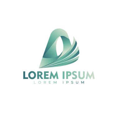 Yaratıcı A harfi logo simge tasarım. Soyut renkli logo. Bir alfabe harf logo vektör şablonu