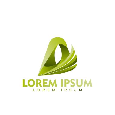 Yaratıcı A harfi logo simge tasarım. Soyut renkli logo. Bir alfabe harf logo vektör şablonu