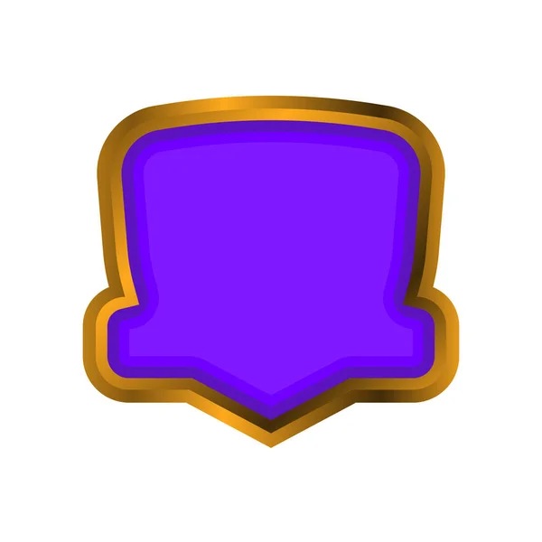 Vector Illustration Purple Gold Badge Luxuriös Elegant Kann Für Logo — Stockvektor