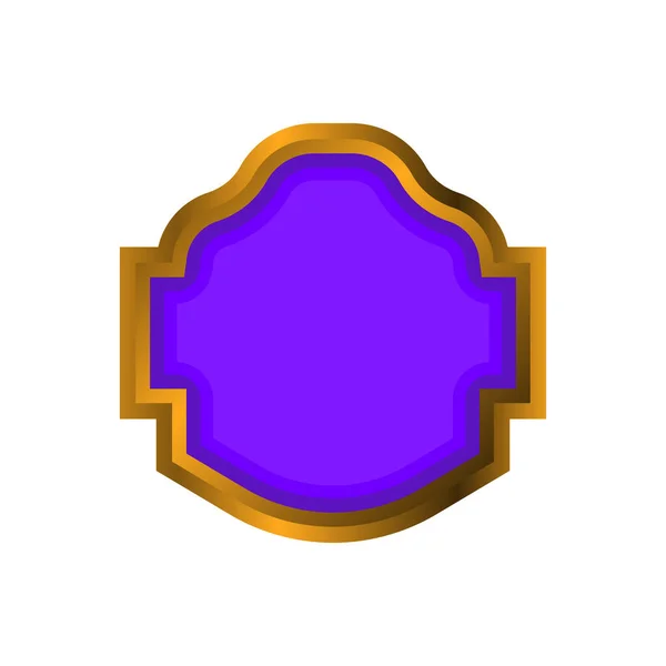Insignia Oro Púrpura Ilustración Del Vector Lujo Elegante Puede Utilizar — Archivo Imágenes Vectoriales