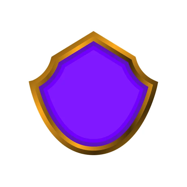 Vector Illustration Purple Gold Badge Luxury Elegant Can Used Logo — Stock Vector