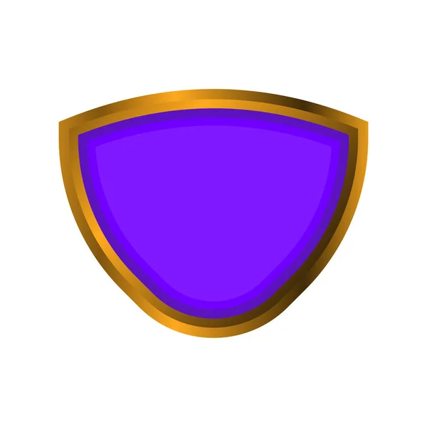 Illustrazione Vettoriale Distintivo Oro Viola Lusso Elegante Può Essere Utilizzato — Vettoriale Stock