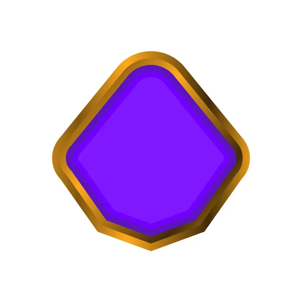 Insignia Oro Púrpura Ilustración Del Vector Lujo Elegante Puede Utilizar — Vector de stock