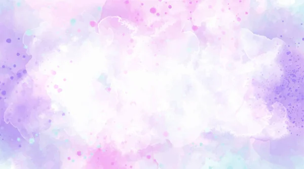 Прекрасний Шпалери Розбризкують Аквареллю Блакитний Рожевий Пастельний Колір Абстрактний Фон — стоковий вектор