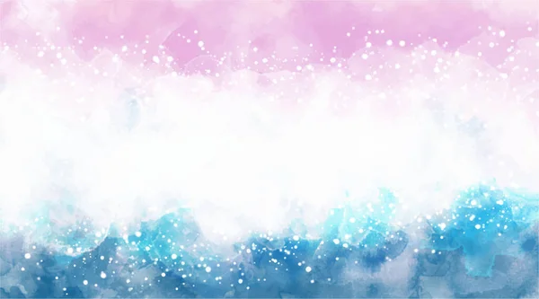 Hermoso Fondo Pantalla Splash Acuarela Multicolor Rosa Azul Color Pastel — Vector de stock