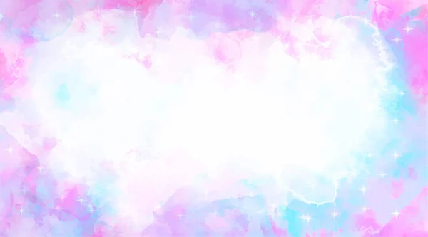 Hermoso Fondo Pantalla Splash Acuarela Multicolor Rosa Azul Color Pastel — Vector de stock