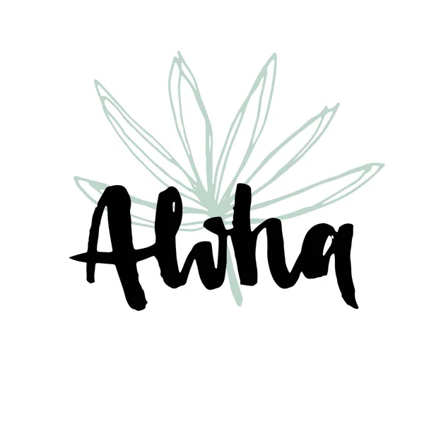 Aloha. Hand belettering vectorillustratie. — Stockvector