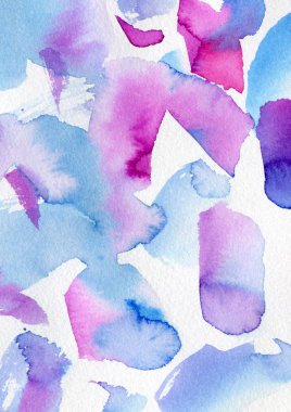 Soyut renkli darbeleri suluboya arka plan