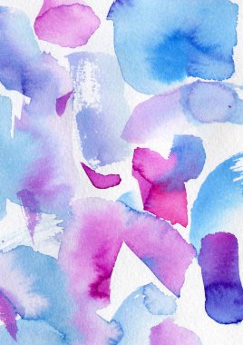 Soyut renkli darbeleri suluboya arka plan