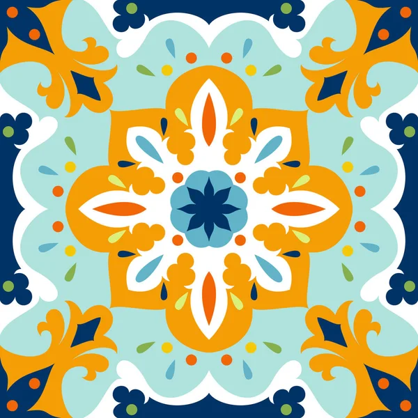 Ornamento tradicional oriental, patrón inconsútil mediterráneo, diseño de azulejos, ilustración vectorial . — Vector de stock