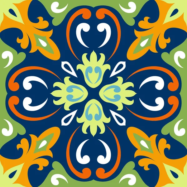 Ornamento tradicional oriental, patrón inconsútil mediterráneo, diseño de azulejos, ilustración vectorial . — Vector de stock