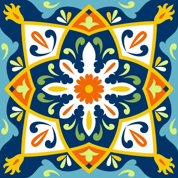 Ornamento tradicional oriental, patrón inconsútil mediterráneo, diseño de azulejos, ilustración vectorial . — Vector de stock