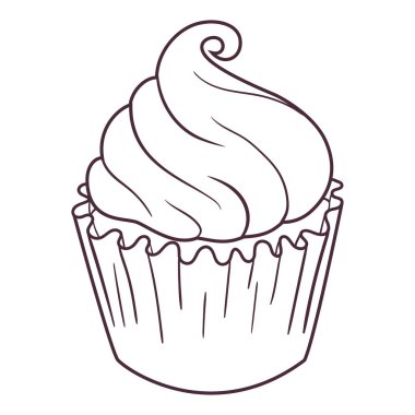Peri cupcake çizimi