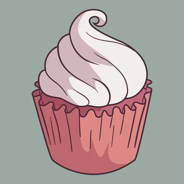 Illustration of fairy cupcake — Stock Vector