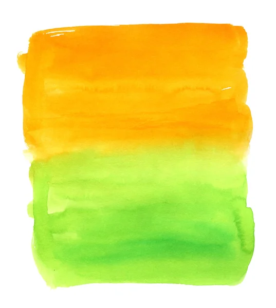 Yellow and green abstract watercolor background — Stock Photo, Image