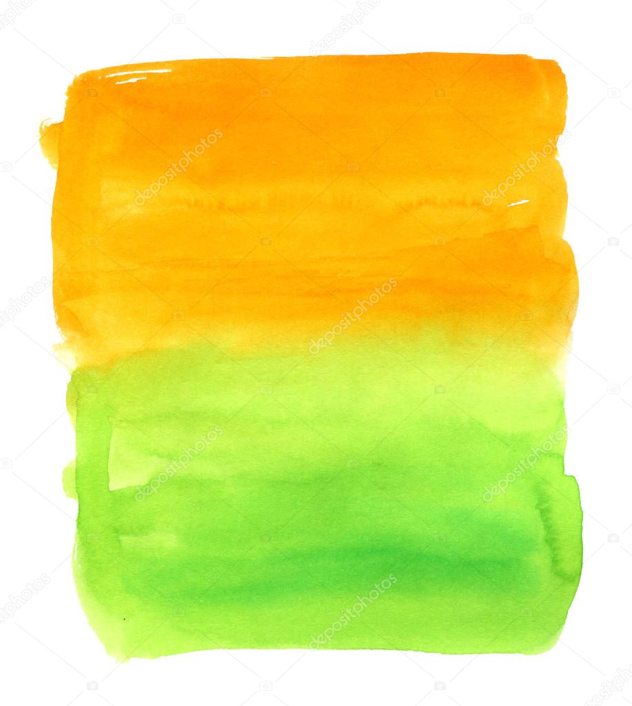 yellow and green abstract watercolor background