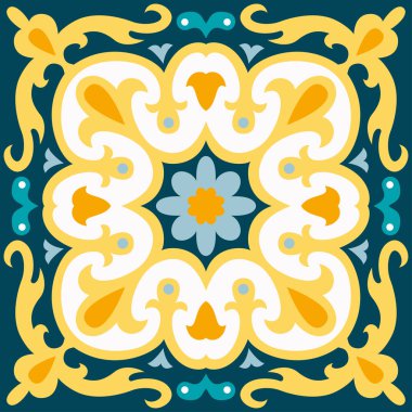 Oryantal geleneksel çini süsleme.