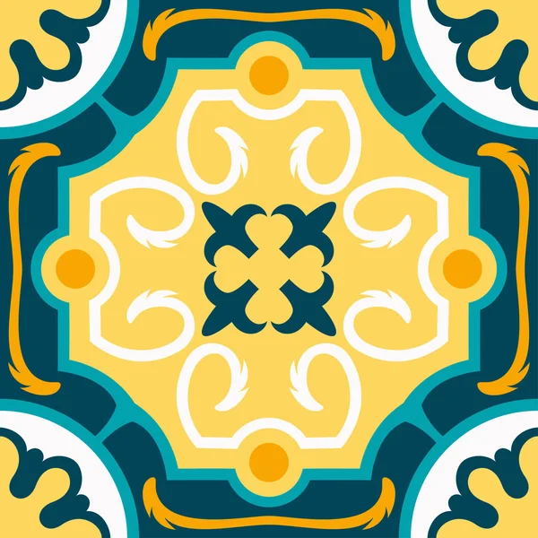 Ornamento azulejo tradicional oriental . — Vector de stock