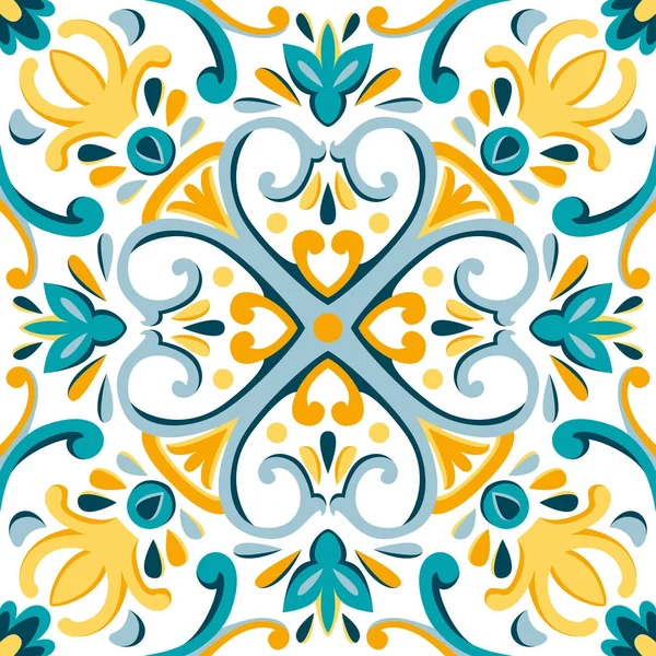 Ornamento azulejo tradicional oriental . — Vector de stock