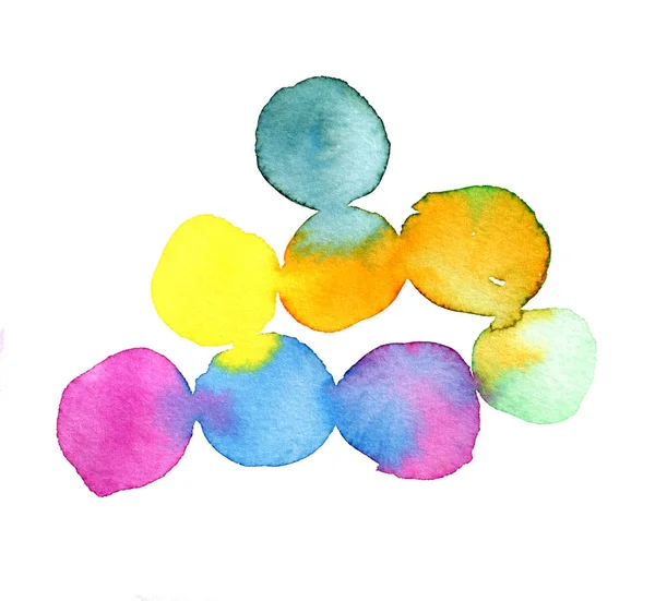 Hand painted abstract watercolor shapes. — Stock Photo, Image