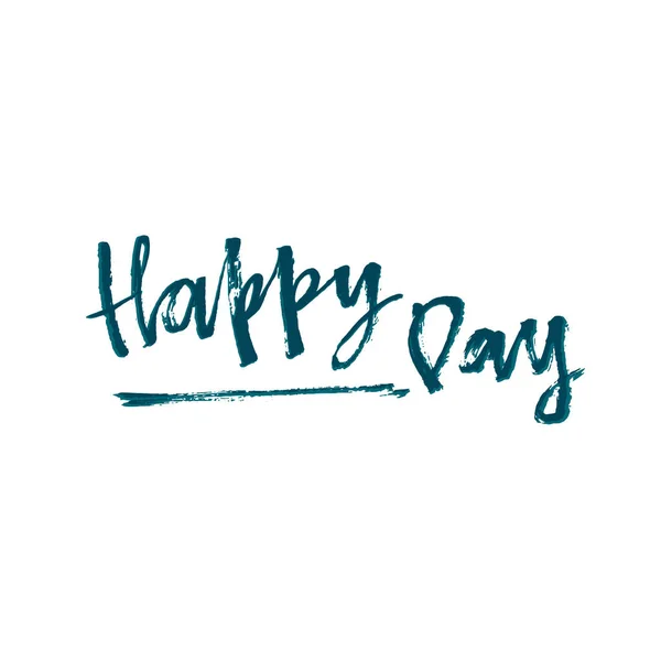 Щасливого Дня Ручний Креслярський Елемент Вашого Дизайну Напис Пензлем Накладання — стоковий вектор