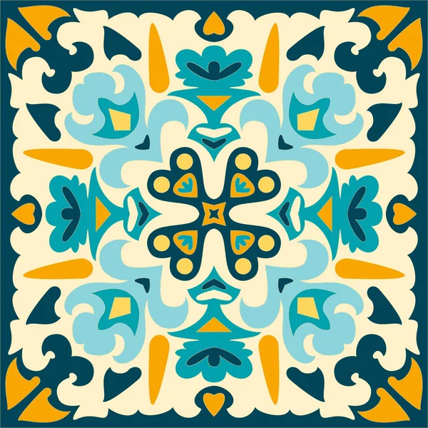 Ornamento Tradicional Oriental Patrón Inconsútil Mediterráneo Diseño Azulejos Ilustración Vectorial — Vector de stock
