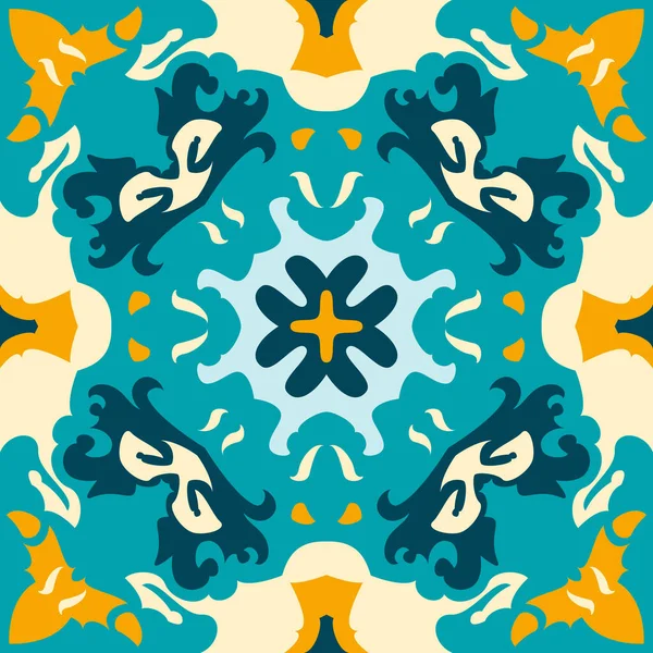 Oriental Traditional Ornament Mediterranean Seamless Pattern Tile Design Vector Illustration — стоковый вектор