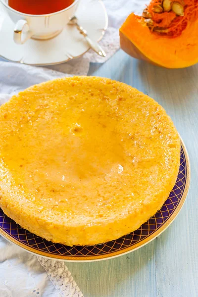 Pumpkin and cottage cheese casserole — Stock Photo, Image