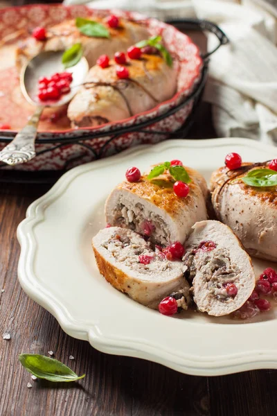 Roulade de peito de frango — Fotografia de Stock