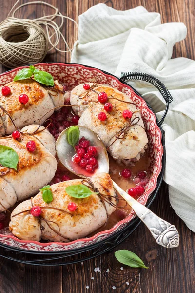 Roulade de peito de frango — Fotografia de Stock