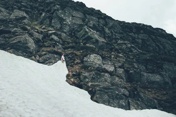 The bride in  mountains. Wedding