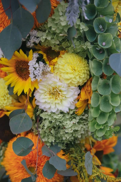 Buquê Flores Coloridas Sol Flor Decoração — Fotografia de Stock