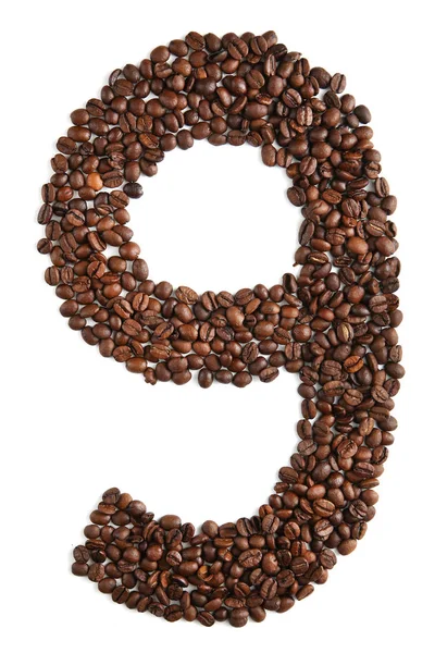 Number Coffee Beans Isolated White Background Stock Photo