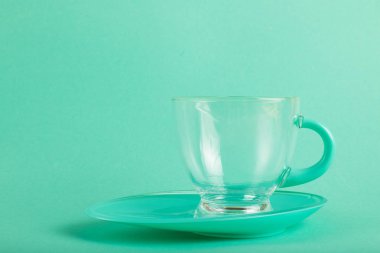 Turquise arka plan cam Kupası